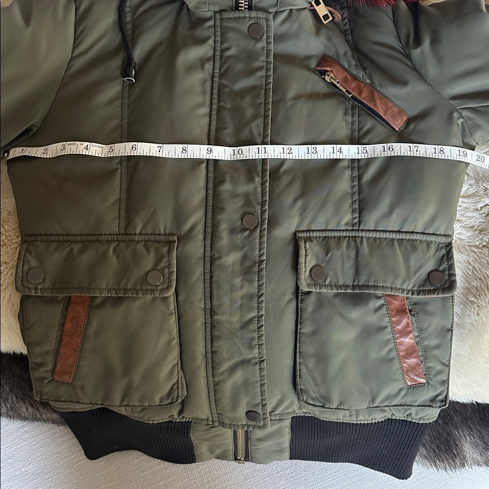 Nicole Benisti Fordham intarsia fur trim bomber sz S in great condition - Picture 14 of 15